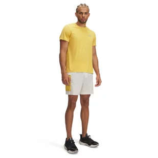 Męskie spodenki do biegania Under Armour UA Trail Run 5\'\' Shorts - beżowe - Spodenki męskie - miniaturka - grafika 1