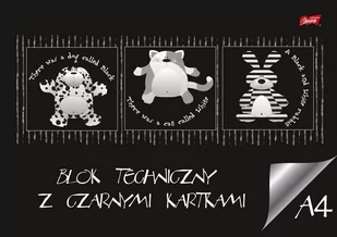 Unipap Blok techniczny A4 10 kartek czarny - Szkolne artykuły papiernicze - miniaturka - grafika 1