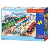 Puzzle - Castorland Puzzle 180 Train Station CASTOR - - miniaturka - grafika 1