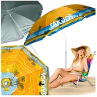 Parasole ogrodowe - Parasol plażowy ogrodowy z powłoką UV wodoodporny wzór plaży - miniaturka - grafika 1