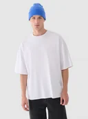 Koszulki męskie - Męski t-shirt basic Outhorn OTHWAW24TTSHM2365 - biały - miniaturka - grafika 1