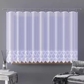 Firany - Firanka gotowa żakardowa Alisma A149 250x130 cm biała - 250 cm 130 cm - miniaturka - grafika 1