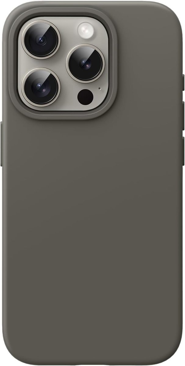 JETech Silikonowe Etui dla iPhone 15 Pro Max 6,7 Cala, Jedwabisty Miękki w Dotyku Futerał Ochronny na Całe Ciało, Odporny na Wstrząsy Case (Popielat..