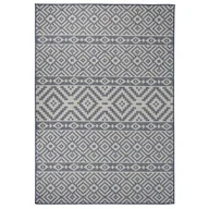 Dywany zewnętrzne - vidaXL Dywan zewnętrzny o płaskim splocie, 160x230 cm, niebieskie pasy - miniaturka - grafika 1