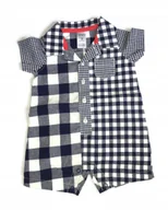 Rampersy - Granatowy rampers koszula Carter's 3mc 62 - miniaturka - grafika 1