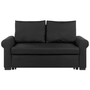 Beliani Sofa rozkładana czarna SILDA - Sofy i kanapy - miniaturka - grafika 1