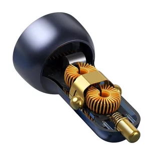 Baseus ładowarka samochodowa USB / USB Typ C 65 W 5 A SCP Quick Charge 4.0+ Power Delivery 3.0 ekran LCD + kabel USB Typ C - USB Typ C szary (TZCCKX-0G) - Ładowarki samochodowe - miniaturka - grafika 4