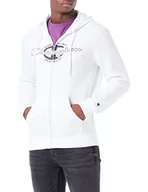 Bluzy męskie - Champion Męska bluza z kapturem Graphic Shop Authentic Full Zip, biały, M - miniaturka - grafika 1