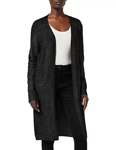 Vero Moda Kobiety Vmdoffy Ls Long Open Cardigan Ga Noos Kardigan, Czarny, XL - Swetry damskie - miniaturka - grafika 1