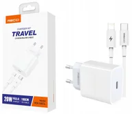 Ładowarki do telefonów - SZYBKA ŁADOWARKA SIECIOWA USB C 20W PD QC 3.0 + KABEL LIGHTNING DO IPHONE - miniaturka - grafika 1