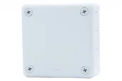 Puszki elektryczne i akcesoria - Puszka hermetyczna H55-M 98x98x42 IP55 12-wylotowa szara - miniaturka - grafika 1