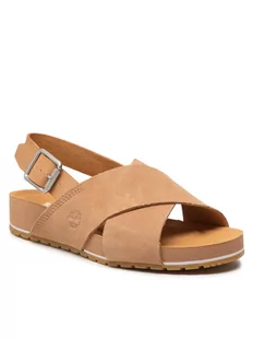 Timberland Sandały MalibuWaves Basic X Strap TB0A41MQCW81 Brązowy - Sandały damskie - miniaturka - grafika 1