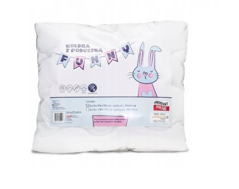 Kołdra z poduszką do łóżeczka antyalergiczne Funny 90x120+40x60