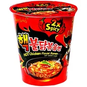 Kuchnie świata - Samyang Ramyun o smaku ostrego kurczaka 2xSpicy w kubku, bombowo ostry 70g - Samyang 2151-uniw - miniaturka - grafika 1