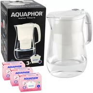 Dzbanki filtrujące - Dzbanek filtrujący wodę Aquaphor ONYX BIAŁY 4.2L + 3x filtr wkład MAGNEZOWY - miniaturka - grafika 1