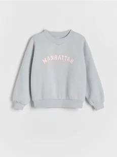 Reserved - Bluza z haftem - jasnoszary - Bluzki dla dziewczynek - miniaturka - grafika 1
