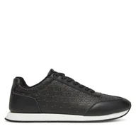 Sneakersy męskie - Sneakersy Calvin Klein Low Prof Runn Laceup Mono HM0HM01896 Czarny - miniaturka - grafika 1