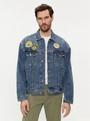 Kurtki męskie - Lee Kurtka jeansowa Rider 112350102 Niebieski Relaxed Fit - miniaturka - grafika 1