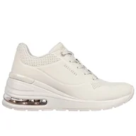 Trampki damskie - Buty damskie Skechers Million Air Elevated 155401OFWT - białe - miniaturka - grafika 1