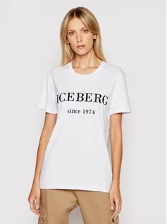 Koszulki i topy damskie - Iceberg T-Shirt 21EI2P0F09A6301 Biały Regular Fit - grafika 1
