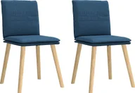 Krzesła - Krzesła stołowe, 2 szt., niebieskie, obite tkaniną - miniaturka - grafika 1