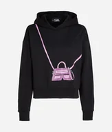 Bluzy damskie - Damska bluza z kapturem Karl Lagerfeld - KARL LAGERFELD - miniaturka - grafika 1