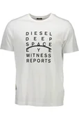 Koszulki męskie - KOSZULKA Z KRÓTKIM RĘKAWEM DIESEL MĘSKA BIAŁA - miniaturka - grafika 1