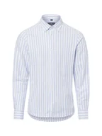 Koszule męskie - Nils Sundström Męska koszula casual Mężczyźni Slim Fit Bawełna niebieski w paski, S - miniaturka - grafika 1