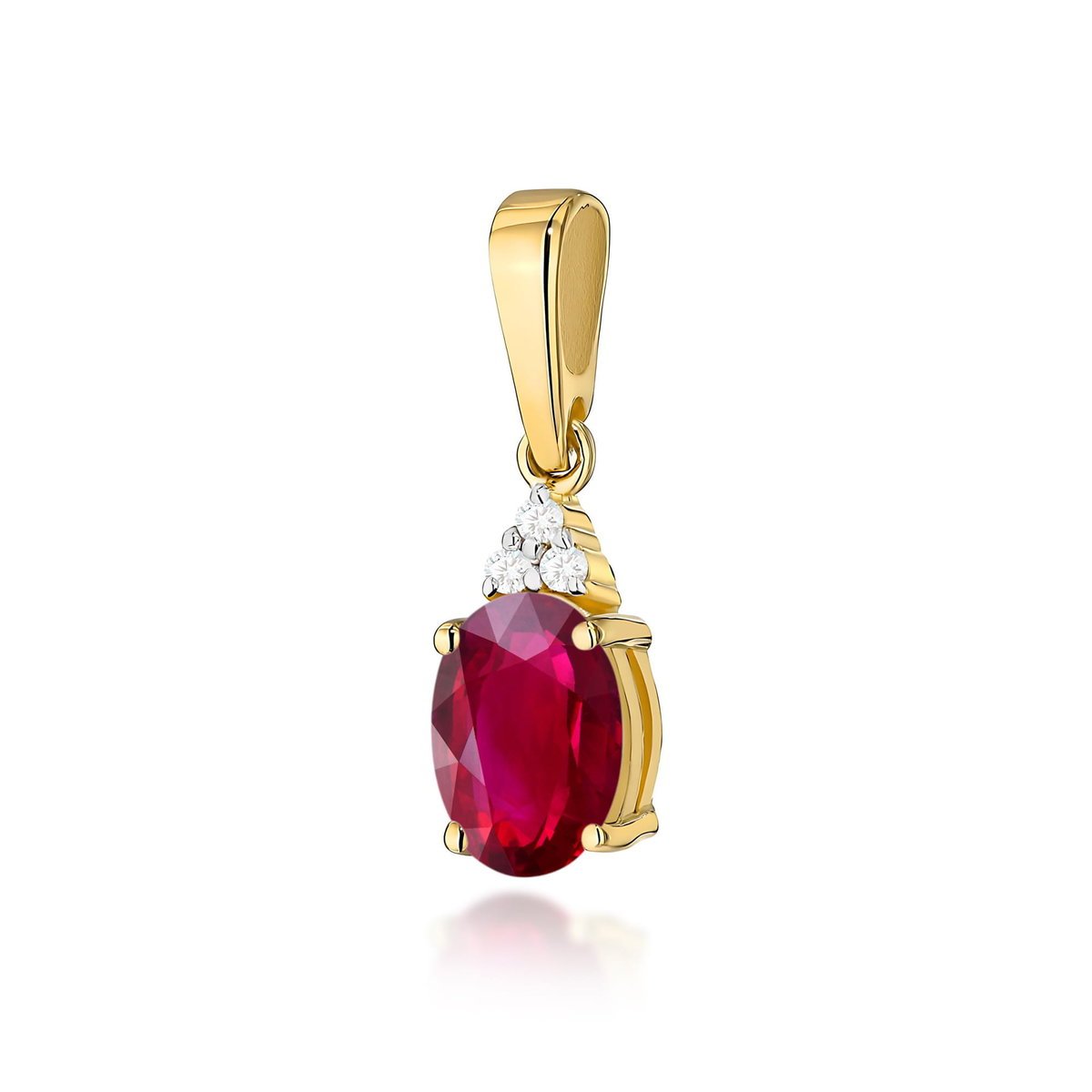 Złota zawieszka / wisiorek Rubin 1,00ct żółte złoto pr. 585