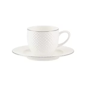 Filiżanka porcelanowa 100 ml BARI PLATIN VILLA ITALIA - Filiżanki - miniaturka - grafika 1