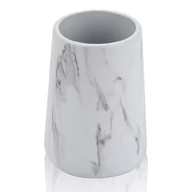 Kubki na szczoteczki do zębów - Biały ceramiczny kubek na szczoteczki do zębów Marble – Tomasucci - miniaturka - grafika 1