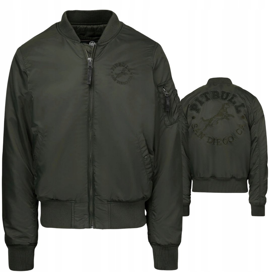 PITBULL WEST COAST KURTKA MĘSKA PRZEJŚCIOWA BOMBERKA HACKET DARK GREEN L
