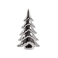 Ozdoby bożonarodzeniowe - Figurka ceramiczna Choinka srebrny 16,5 cm - miniaturka - grafika 1