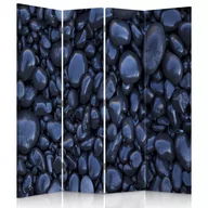 Parawany - Parawan dwustronny obrotowy FEEBY, Kamienie Zen Niebieski 145x170 - miniaturka - grafika 1