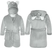 Okrycia kąpielowe dla dzieci - Szlafrok dziecięcy M 120 szary myszka - miniaturka - grafika 1