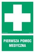 Systemy ekspozycyjne i znaki informacyjne - AF003 PIERWSZA POMOC MEDYCZNA, FS - FOLIA SAMOPRZYLEPNA FOTOLUMINESCENCYJNA; (100X150MM) - miniaturka - grafika 1