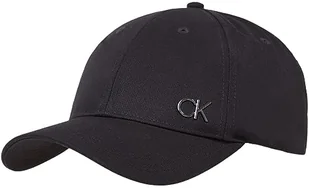 Calvin Klein Męska bombowana metalowa czapka BB, Ck Black, OS, Ck czarny, Rozmiar uniwersalny - Czapki damskie - miniaturka - grafika 1
