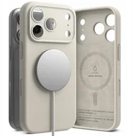 Etui i futerały do telefonów - Etui Ringke Silicone Magnetic MagSafe do Apple iPhone 17 Pro Stone - miniaturka - grafika 1