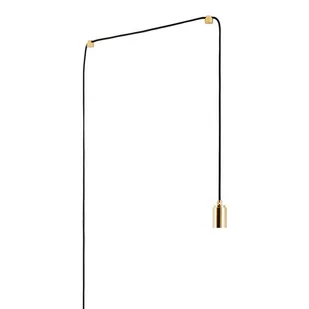 Lampa wisząca w czarno-złotym kolorze ø 4 cm Plug & Play – tala - Lampy sufitowe - miniaturka - grafika 1