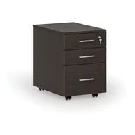 Szafki biurowe - Kontenerek biurowy mobilny na teczki zawieszane PRIMO WOOD, 3 szuflady, wenge - miniaturka - grafika 1