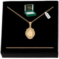 Biżuteria dla dzieci - ŁAŃCUSZEK KOMUNIJNY MEDALIK SZKAPLERZ 925 GRAWER - miniaturka - grafika 1