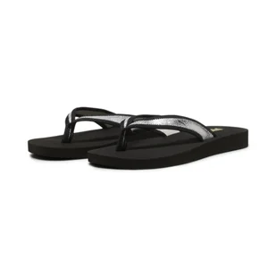 Damskie klapki Sandy Flip PUMA Black Silver Metallic - Klapki i japonki damskie - miniaturka - grafika 1
