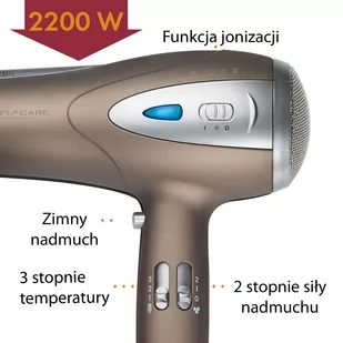 Suszarka do włosów z jonizacją ProfiCare PC-HTD 3113 (brązowa) - Suszarki do włosów - miniaturka - grafika 4