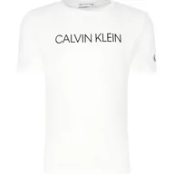 Koszulki dla chłopców - CALVIN KLEIN JEANS T-shirt INSTITUTIONAL | Regular Fit - miniaturka - grafika 1