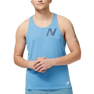 Koszulka New Balance MT21276HBT - niebieska - Koszulki sportowe męskie - miniaturka - grafika 1