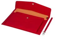 Teczki i aktówki - Antra Teczka A4 z kieszeń nubuk czerwona - miniaturka - grafika 1