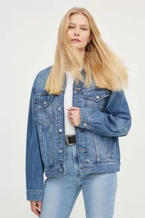 Kurtki damskie - G-Star Raw kurtka jeansowa damska kolor niebieski przejściowa oversize - grafika 1