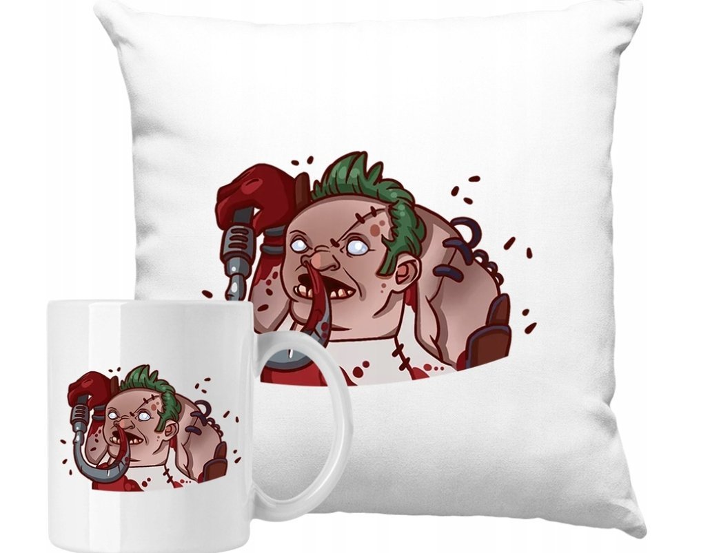 ZESTAW PODUSZKA + KUBEK Dota 2 Pudge Pomysł Na Prezent +IMIĘ