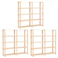 Szafy i regały magazynowe - vidaXL Regały z 5 półkami, 3 szt., 170x38x170 cm, sosna, 500 kg 8719883854656 - miniaturka - grafika 1