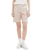 Spodenki damskie - TOM TAILOR 1036631 Szorty bermudy Kobiety, 32181 – terakota offwhite Stripe, 36 - miniaturka - grafika 1